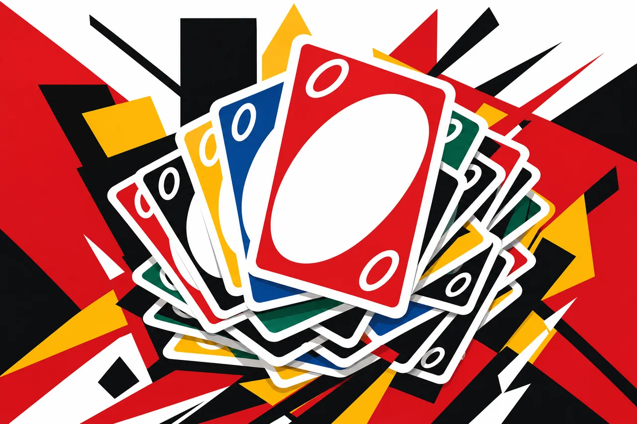 Uno No Mercy met een grote stapel kaarten — het meest meedogenloze Uno spel